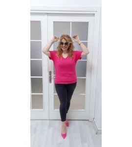 FUŞYA HALKALI BLUZ