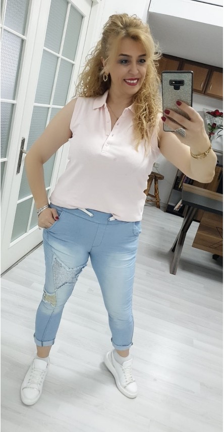 lacos kosuz bluz pembe