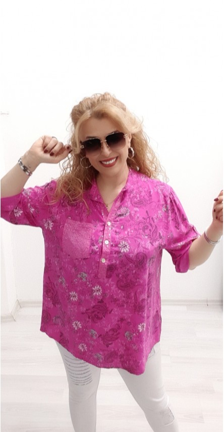 pembe vual italyan bluz