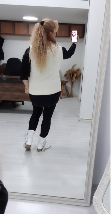 kapişonlu ekru yelek