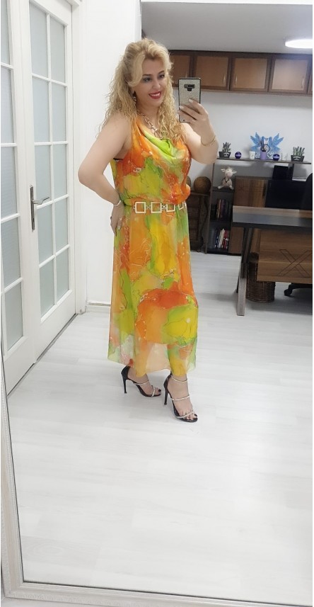 degaje oranj elbıse