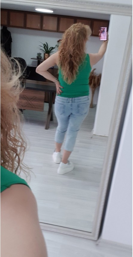 yeşil kolsuz bluz
