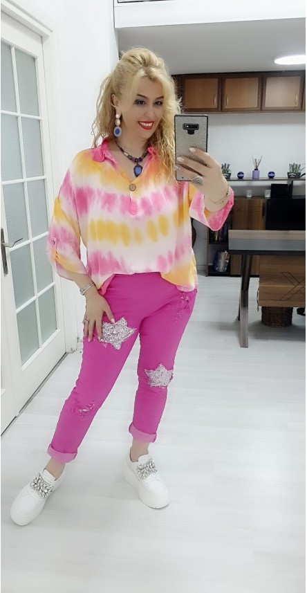 batik pamuklu bluz