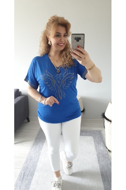 KUŞ BLUZ MAVİ