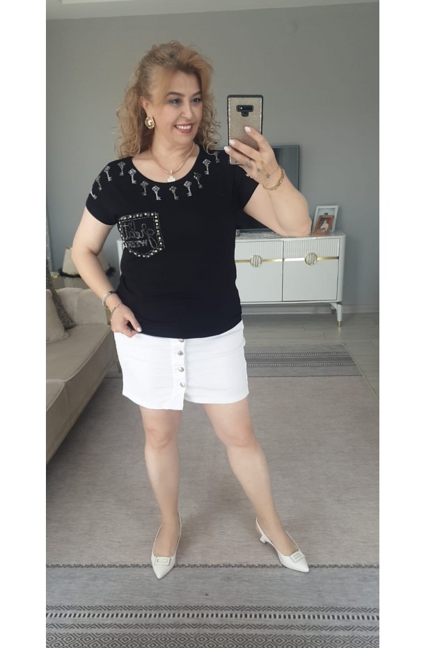 CEP TAŞLI BLUZ