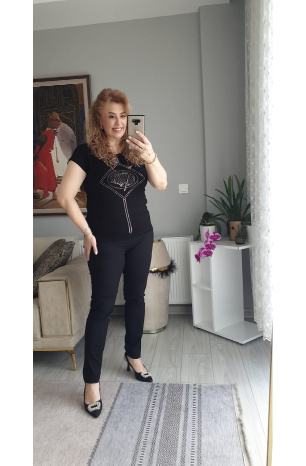 SİYAH BLUZ PANTALON TAKIM