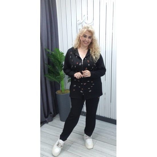 SİYAH TAŞ DETAYLI TAKIM SİYAH TAŞ DETAYLI TAKIM