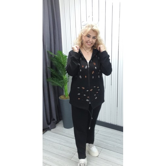 SİYAH TAŞ DETAYLI TAKIM SİYAH TAŞ DETAYLI TAKIM