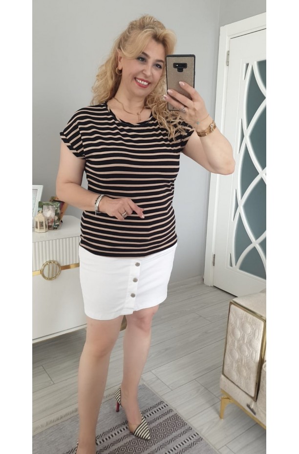 KAHVE ÇİZGİLİ 