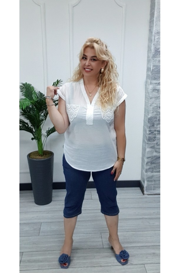 BEYAZ PAMUK BLUZ