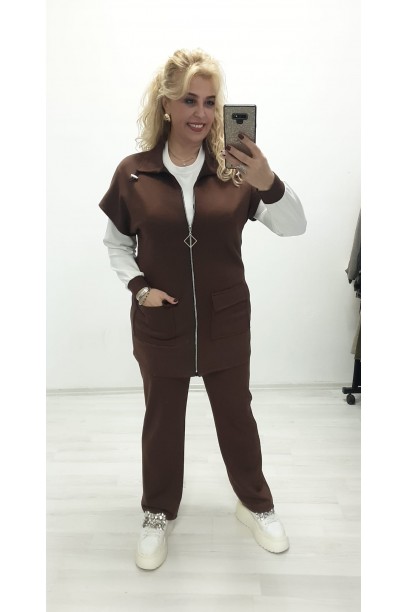 kahverengi 3lü takım