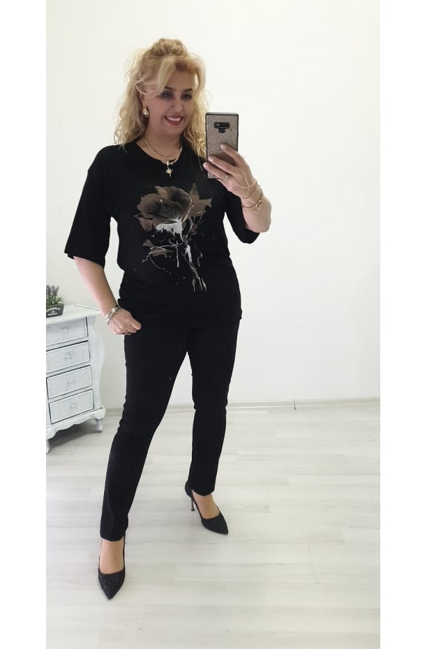 fırca darbelı bluz