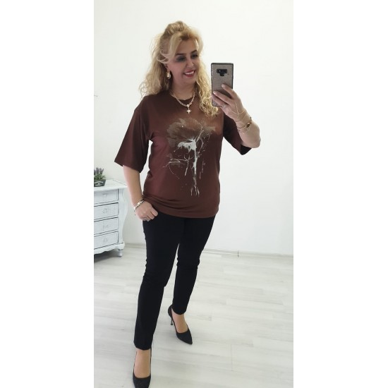 fırca darbelı bluz