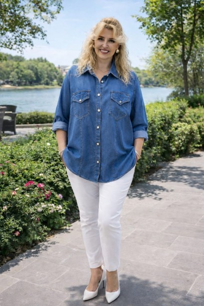 kot gömlek acık renk