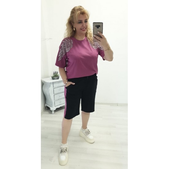 şort takım gül kurusu