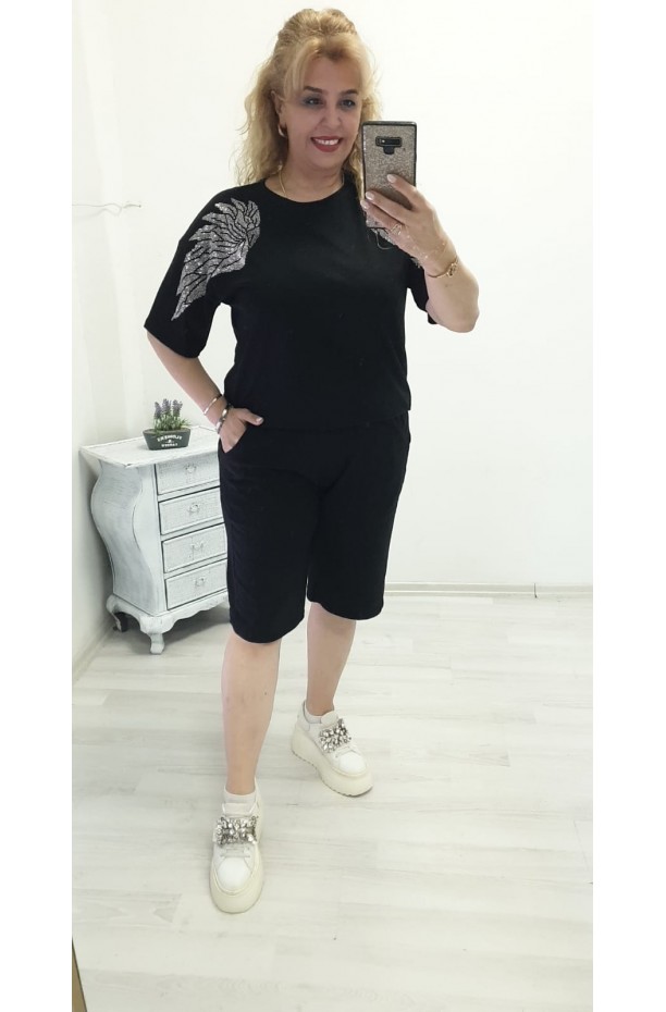 şort takım siyah