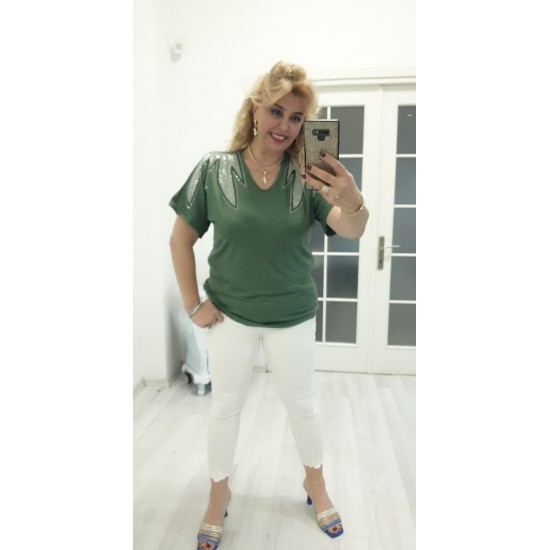 YAPRAK BLUZ YEŞİL