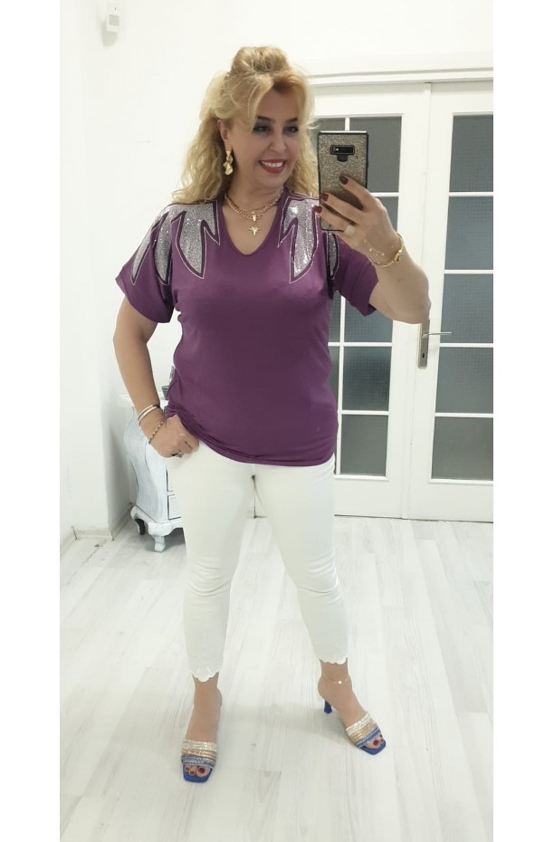 YAPRAK BLUZ MÜRDÜM