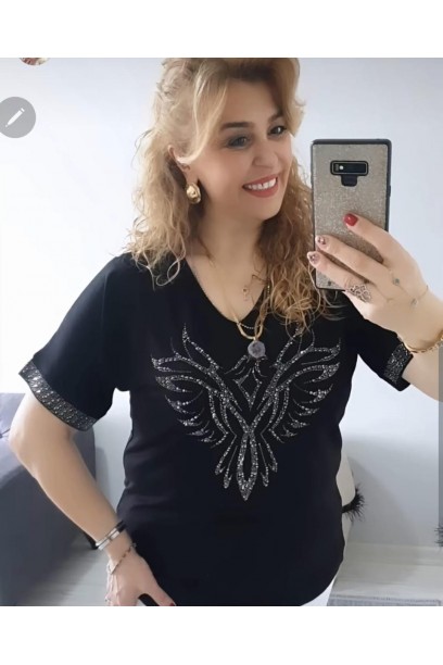 siyah kuş bluz